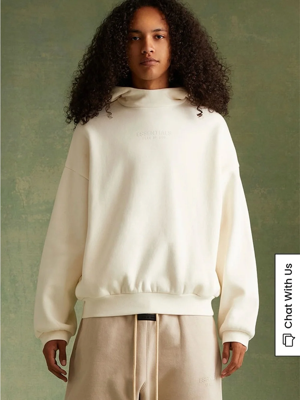 Fear of God Essentials Cloud Dancer Hoodie